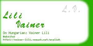 lili vainer business card